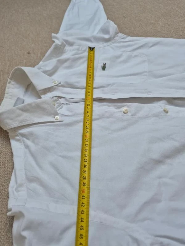 Lacoste Camisa Vintage Oxford Branca Tamanho L – photo 3